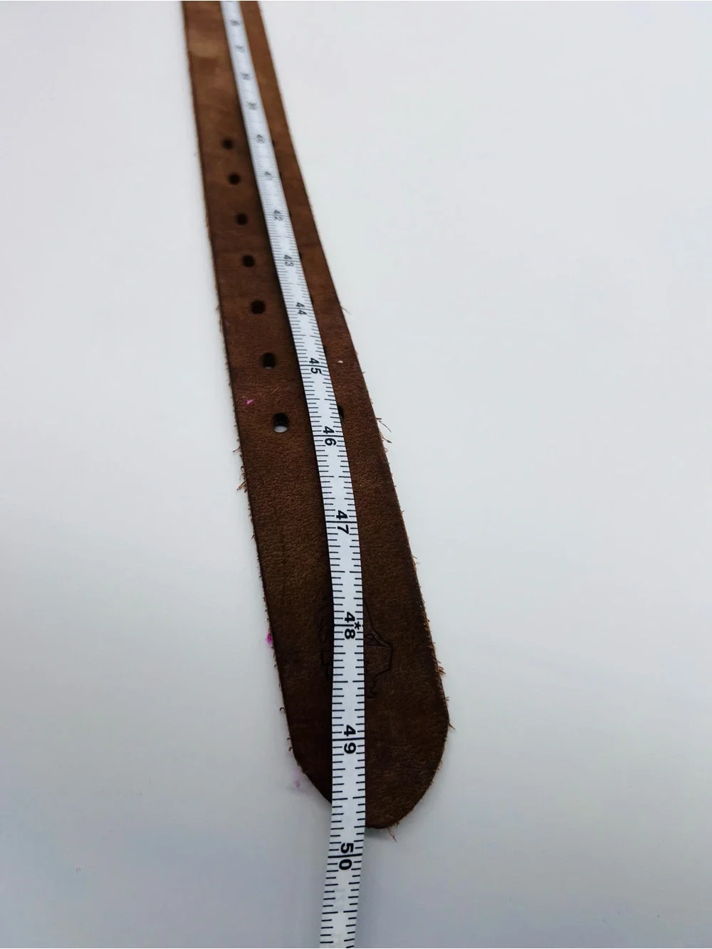 Bison Denim Men’s Brown Leather Belt with Brushed Metal Buckle